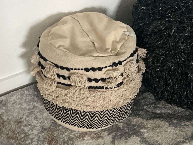 BEAD FILLED FOOT STOOL APROX 18"x16"