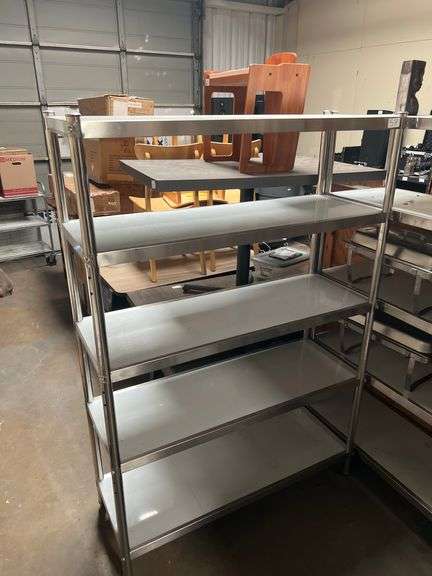 STAINLESS STEEL RESTAURANT GRADE FREEZER SHELVING UNIT APROX 4'x17"x70"