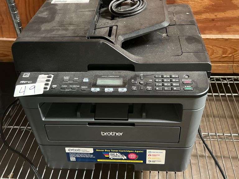 BROTHER MFC-L2690DW FAX MACHINE WITH POWER AND ETHERNET CABLE