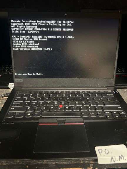 LENOVO THINKPAD E14 LAPTOPS ORIGINALLY WITH CORE i5 INTEL, NO MEMORY BUT MOST POWER ON