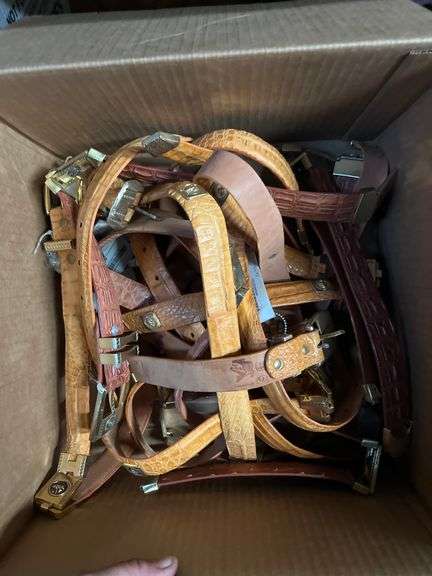 NEW RANCHE & WILD WEST CROCODILE & OSTRICH STYLE BELTS VARIOUS SIZES WITH METAL ACCENTS