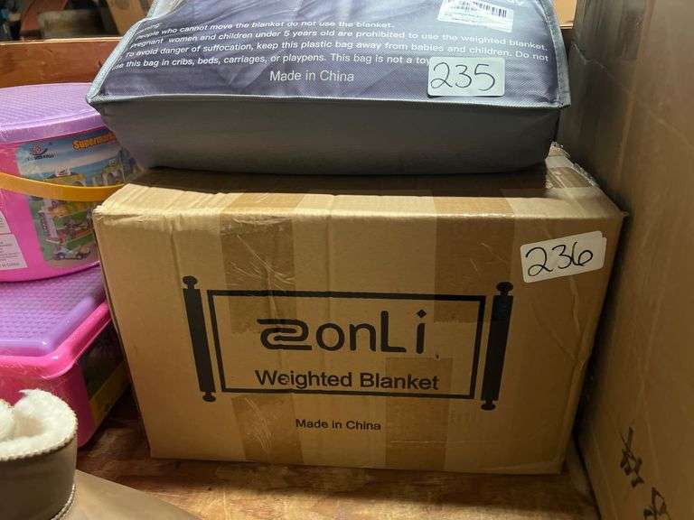 ZONLI COOL WEIGHTED BLANKET DARK GREY 60"x80" 15LBS