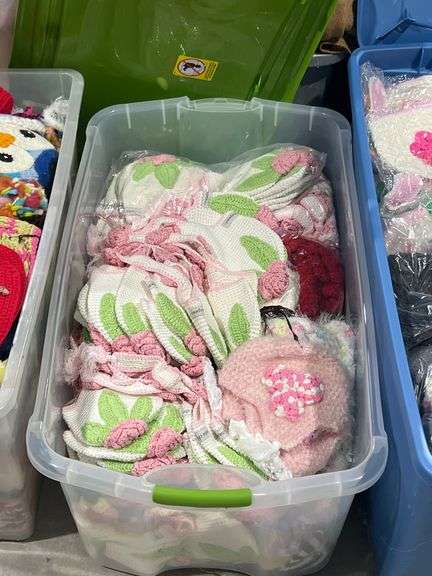 BRAND NEW HANDCRAFTED CROCHET & KNIT WINTER HATS FEATURING CHARMING DESIGNS. INFANT & CHILD SIZES INCLUDED. $28–$40 RETAIL VALUE EACH.