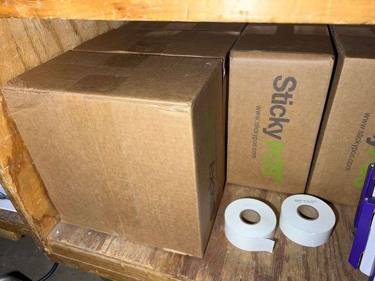 STICKY POS PB-8 2HT ADHESIVE LABEL ROLLS 250' LENGTH 40mm WIDTH 36 ROLLS PER CASE