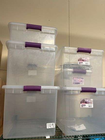 STERILITE CLEARVIEW LATCH STORAGE CONTAINERS MOST 66QT ALL WITH LID