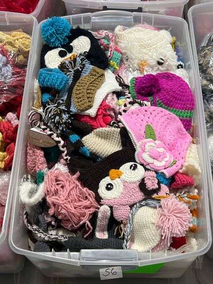 BRAND NEW HANDCRAFTED CROCHET & KNIT WINTER HATS FEATURING CHARMING DESIGNS. INFANT & CHILD SIZES INCLUDED. $28–$40 RETAIL VALUE EACH.