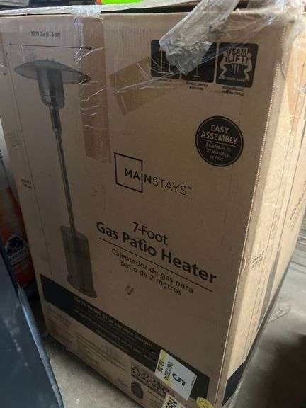 MAINSTAYS 7-FOOT GAS PATIO HEATER STAINLESS STEEL UP TO 48,000BTU MSF328059664030