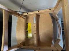 SAFAVIEH NEW YORK HOME LUCCA RETRO NATURAL WOOD DINING CHAIR APROX 17"x34"H RETAIL $71 EA.