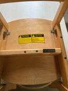 SAFAVIEH NEW YORK HOME LUCCA RETRO NATURAL WOOD DINING CHAIR APROX 17"x34"H RETAIL $71 EA.