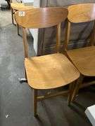 SAFAVIEH NEW YORK HOME LUCCA RETRO NATURAL WOOD DINING CHAIR APROX 17"x34"H RETAIL $71 EA.