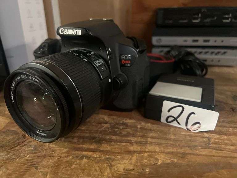 CANON EOS REBEL T4i DIGITAL CAMERA WITH EF-S 18-55mm LENS WITH (2) BATTERIES & CHARGER INCLD.
