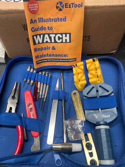 EZ TOOL TOTAL WATCH REPAIR KIT WITH BEGINNERS REPAIR MANUAL