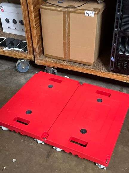 ADCO PLASTIC JUMBO MULE DOLLY RED 17"x11"
