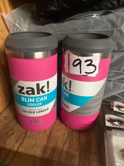 ZAK SLIM CAN COOLER PINK 12OZ 2368-W190