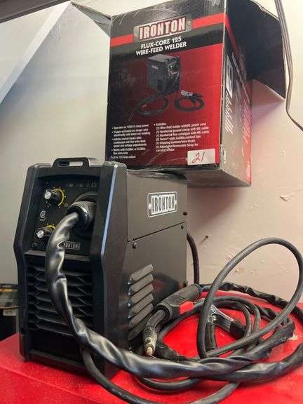 Ironton Flux-Core 125 Wire-Feed Welder with box