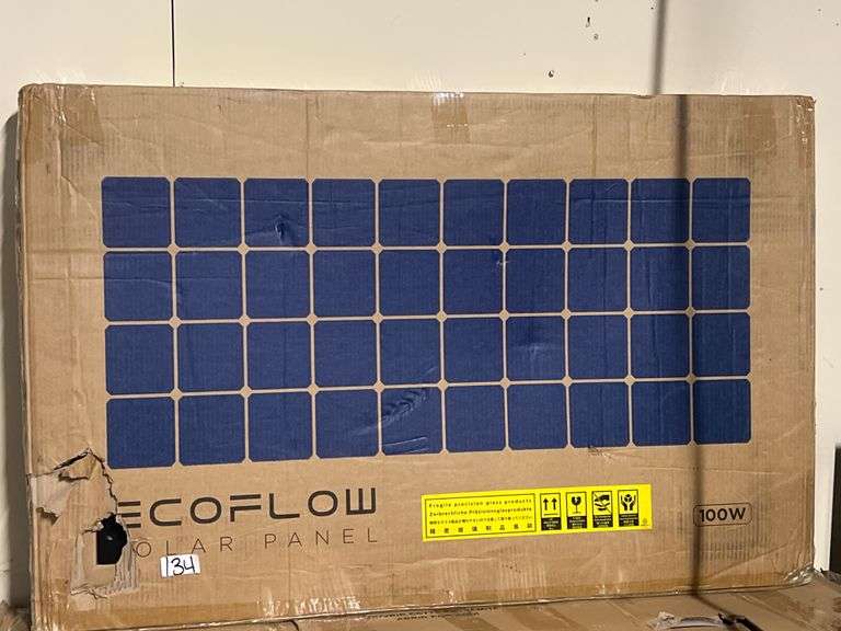ECOFLOW 100W RIGID SOLAR PANEL BLACK 17.1V-5.9A MODEL EF-SG-M100
