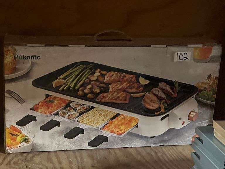 PUKOMC 2-IN-1 ELECTRIC INDOOR GRILL