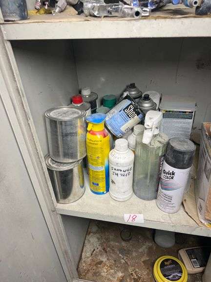 Various Auto Body Paint Chemicals & Supplies