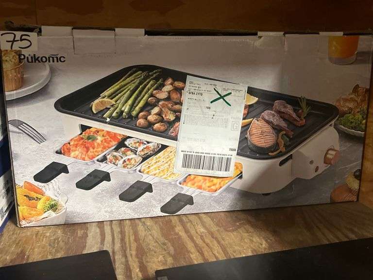 PUKOMC 2-IN-1 ELECTRIC INDOOR GRILL