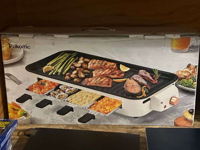 PUKOMC 2-IN-1 ELECTRIC INDOOR GRILL