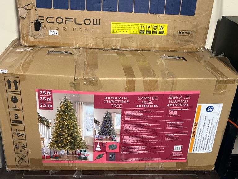 COSTCO 7.5' ARTIFICIAL CHRISTMAS TREE 1487014 MULTI COLOR OR WARM WHITE LED 1850 RADIANT ICRO LED LIGHTS WITH 5 FUNCTIONS, FOREST FRESH TIPS AND REMOTE