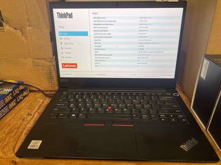 LENOVO THINKPAD E14 LAPTOP CORE i5 POWERS ON WITH RAM BUT NO MEMORY