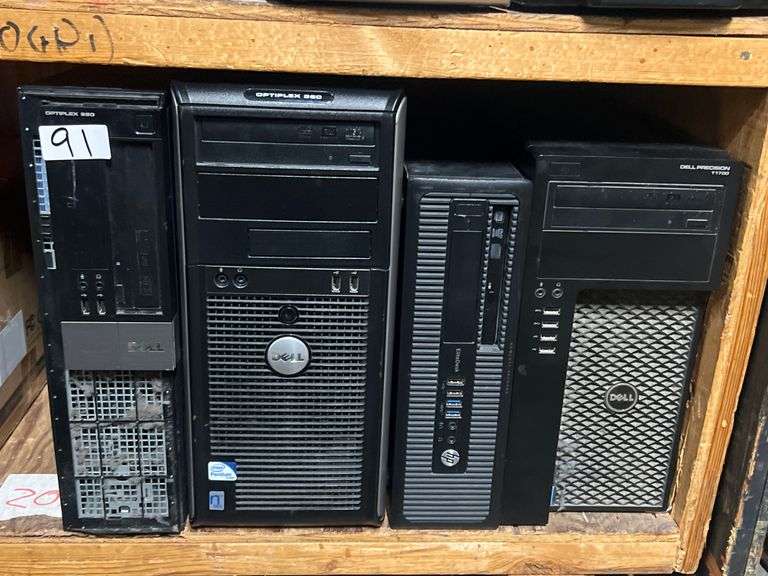 COMPUTER TOWERS INCLUDING DELL OPTIPLEX 960 & 360, HP ELITEDESK AND DELL PRECISION T1700