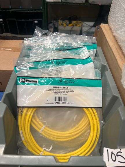 PANDUIT UTPSP12YLY 12-FOOT TX6 PLUS UTP RJ45 TO RJ45 PATCH CORD CAT6/CLASS E. T568B, 24AWG, CM, STRANDED YELLOW COLOR