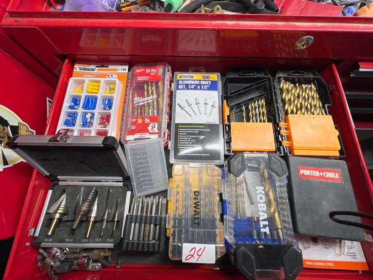 Drill Bits Wire Connectors Stepping Bits Die Grinding Rivets Etc Milwaukee Kobalt DeWalt Etc