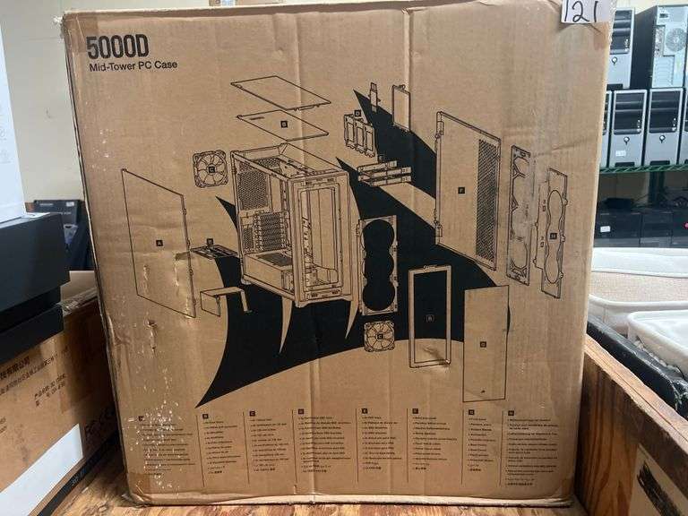 CORSAIR 5000D MID-TOWER PC CASE WHITE FINISH GLASS PANEL CO9011209-WW