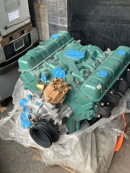 GM Engine Appears New on Pallet. Appears to be ordered for the Buick Skylark featured later in the sale, but not guaranteed. Preview recommended.