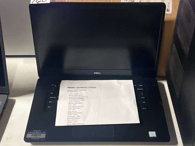 DELL VOSTRO 5581 LAPTOP WITH CORE i7 8TH GEN INTEL UNTESTED