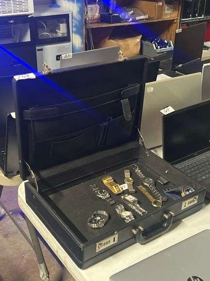 BLACK LOCKING BRIEFCASE WITH CODE INCLD.