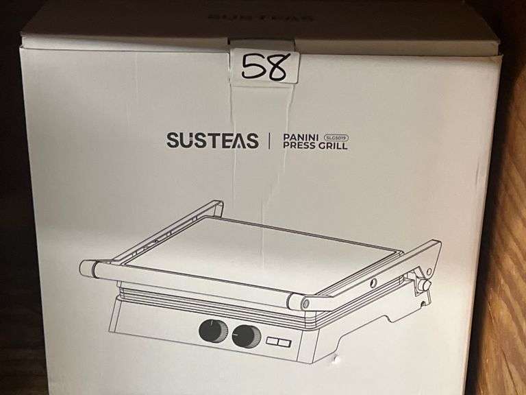 SUSTEAS PANINI PRESS GRILL SLG5019 BLACK