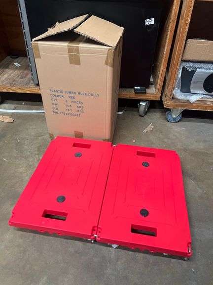 ADCO PLASTIC JUMBO MULE DOLLY RED 17"x11"