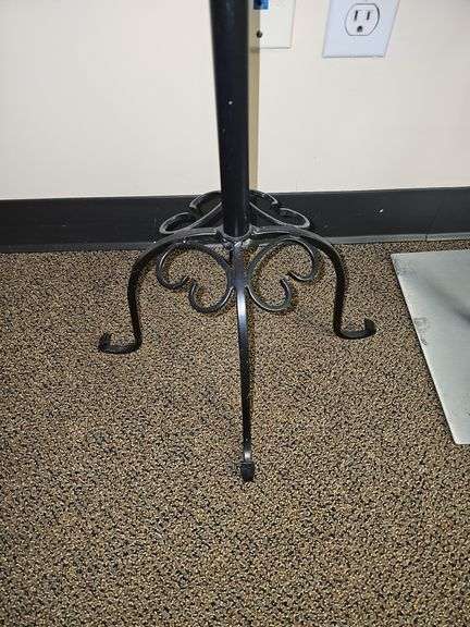 FABRIC FEMALE 30" MANNEQUIN WITH BLACK 35" WOOD AND METAL STAND