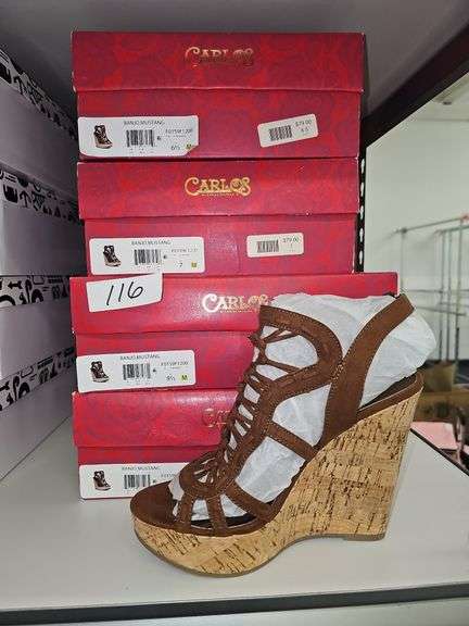 CARLOS BANJO MUSTANG WOMEN'SBROWN SANDALS  RETAIL $79 EA. NEW IN BOX SIZES INCLUDE 6.5, 7, 9