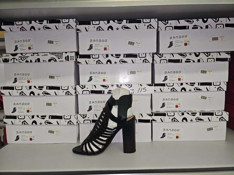 BAMBOO FAITH-13S BLACK WOMEN'S HIGH HEEL SANDALS RETAIL $40 EA. NEW IN BOX SIZES INCLUDE 5.5, 6, 6.5, 7, 7.5 8 , 8.5, 9, 10