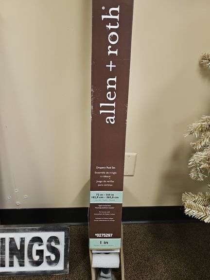 ALLEN+ROTH 72" - 144" DRAPERY ROD SET #0275297
