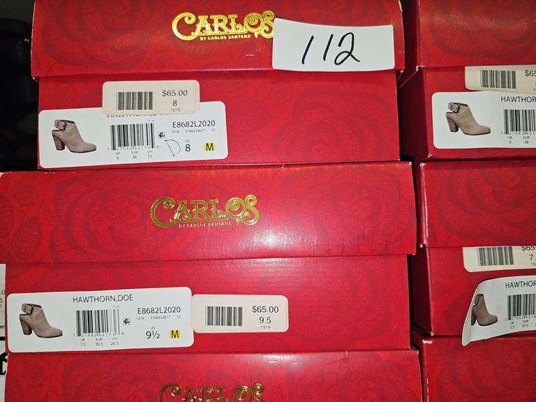 CARLOS DOE HAWTHORN WOMEN'S ANKLE BOOTS E8682L2020 RETAIL $65 EA. NEW IN BOX SIZES INCLUDE 7.5, 8, 9.5, 10