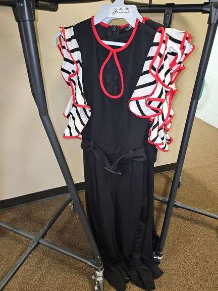 VALENTINE WOMEN'S JUMPSUIT IN SMALL SIZE WITH LONG FLARE LEG ALL NEW