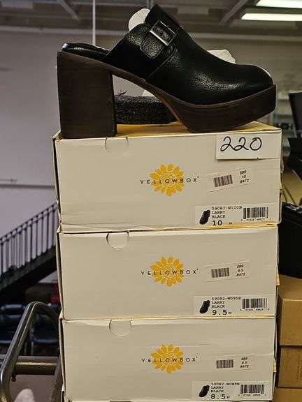 YELLOW BOX WOMEN'S SANDALS RETAIL $89 EA. NEW IN BOX SIZES INCLUDE 8.5, 9.5 10