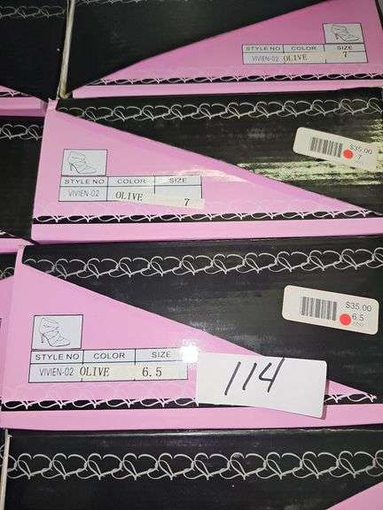 VIVIEN-02 OLIVE WOMEN'S HIGH HEEL SHOES  RETAIL $35 EA. NEW IN BOX SIZES INCLUDE 5.5, 6.5, 7, 7.5, 8