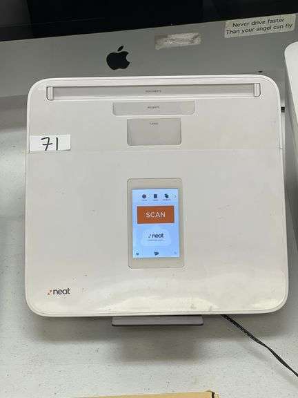NEAT NC-1000 DOCUMENT/RECEIPT/CARD SCANNER WITH DIGITAL TOUCHSCREEN DISPLAY, POWER CABLE INCLD. IN WORKING COND.