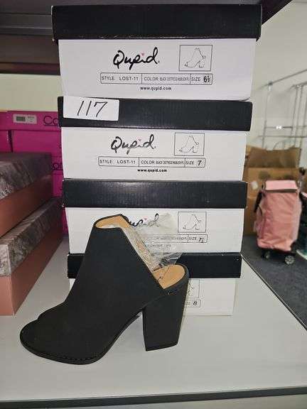 QUPID LOST-11 WOMEN'S BLACK DISTRESS NUBUCK PU ANKLE BOOTS EA. NEW IN BOX SIZES INCLUDE 6.5, 7, 7.5, 8