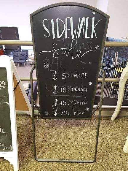 DUAL SIDED A-FRAME CHALKBOARD APROX 19"x18"x40"
