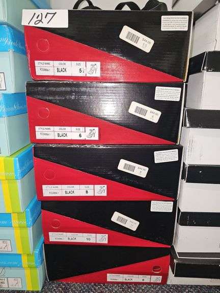 ROSANNA-1 WOMEN'S BLACK SANDALS RETAIL $44 EA. NEW IN BOX SIZES INCLUDE 5.5, 6, 7.5, 8, 10