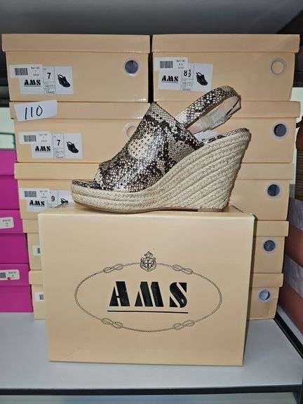 AWS CHARLOTTE-3 SNAKE PRINT WOMEN'S HIGH HEEL SANDALS  RETAIL $41 EA. NEW IN BOX SIZES INCLUDE 7,9,8.5 & MORE