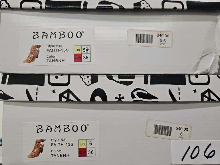BAMBOO FAITH-13S TANBNH WOMEN'S SANDALS RETAIL $40 EA. NEW IN BOX SIZES INCLUDE 5.5, 6, 7, 8 , 8.5, 9, 10