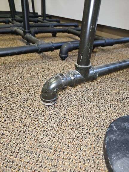 CUSTOM FABRICATED METAL PIPING CLOTHING RACK APROX 64"x27"x4'